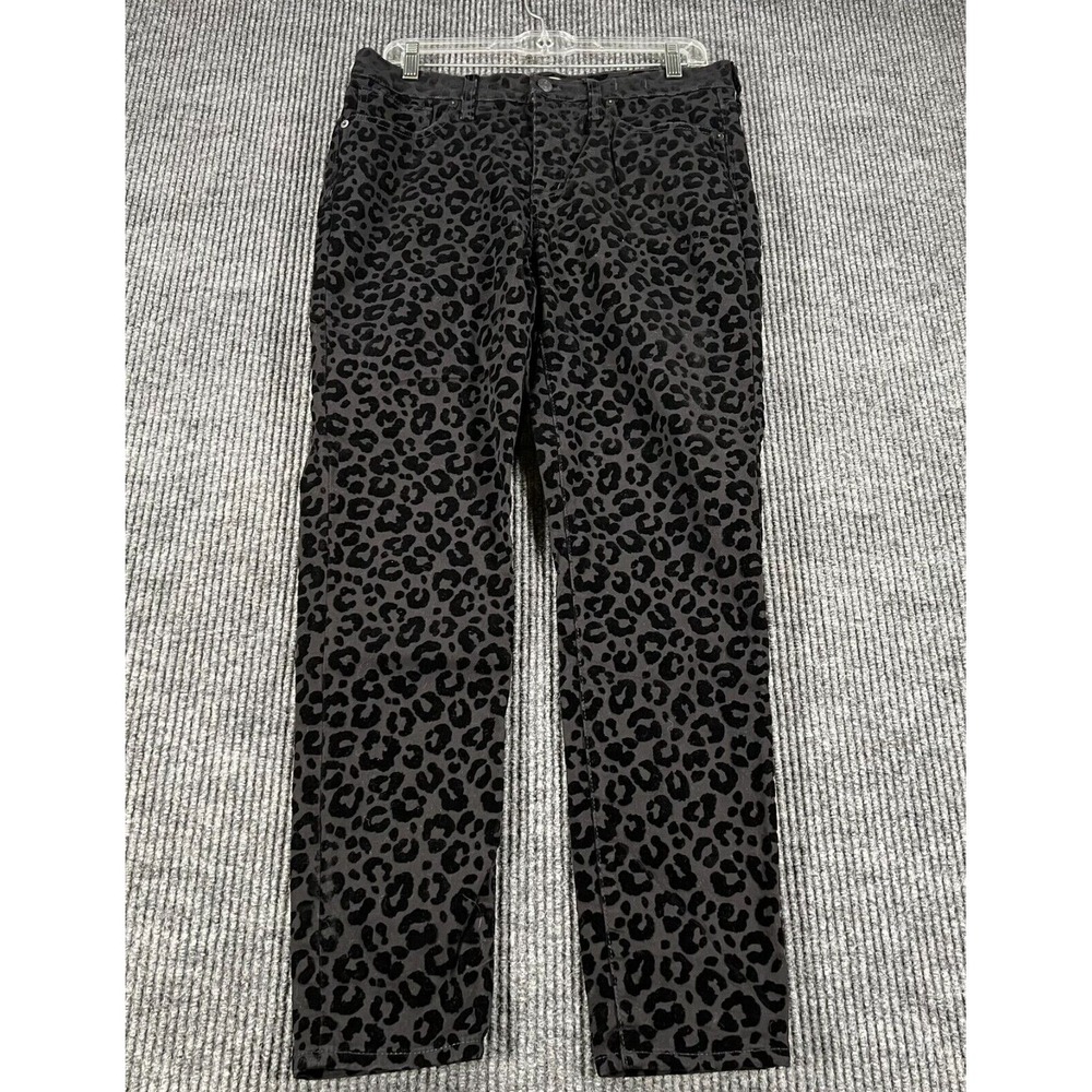 Madewell Pants Womens 29 Black Spotted 9" Inseam Mid Rise Skinny Chino Casual